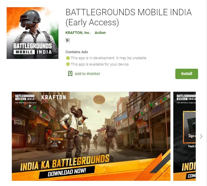 Battleground Mobile India Download